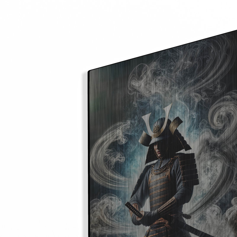 «Samurai» par Rey Klimt, art mural en métal, 12 po x 24 po