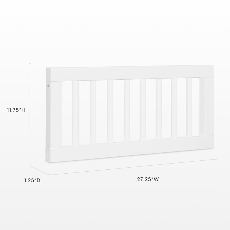 Aspen Toddler Guardrail, Black, White