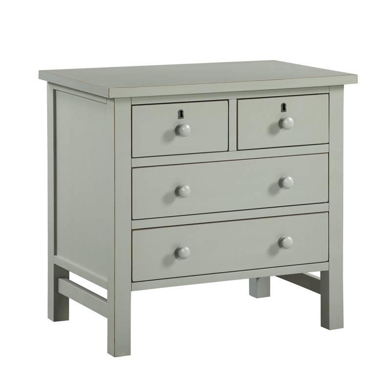 Adelinah 4-Drawer Storage Nightstand, Antique Gray