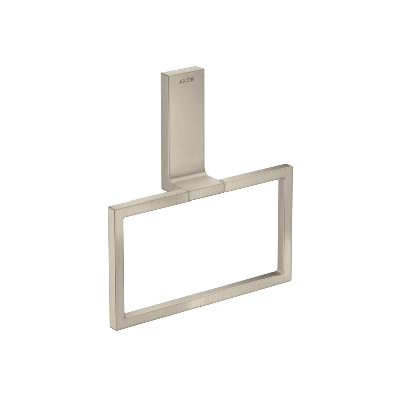 Universal Rectangular Towel Ring, Brushed Nickel