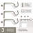 Adjustable Single Curtain Rod with Modern Finials - Silver Matte (50-82 inches)-35540508