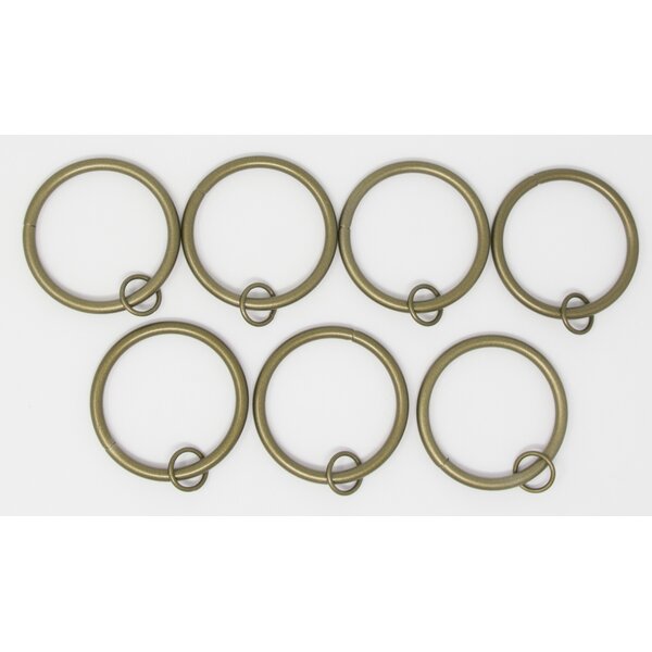 Wooden Curtain Rings for 1'' to 1.75'' Think Curtain Rod - Set of 12 Rings  with Screw