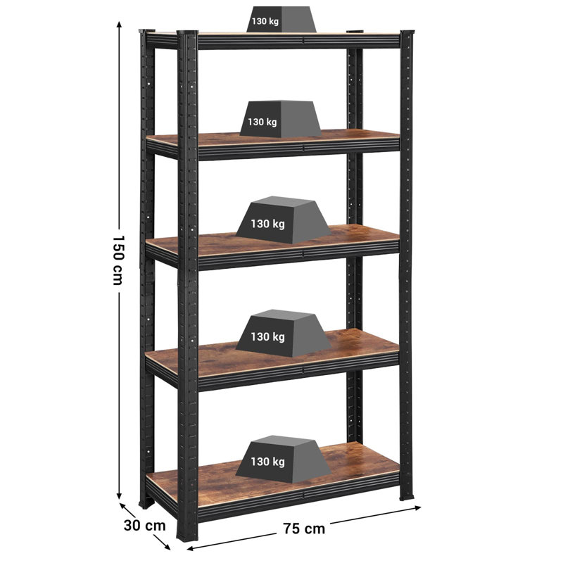 Azhan 75cm W Metal Shelving Unit