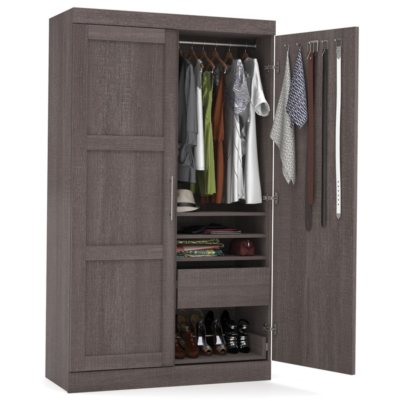 Armoire-penderie Arlex, Écorce gris