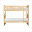 Lit superposé simple au-dessus de simple en bois massif pour chambre d'enfant, style transitionnel avec rangement et sécurité