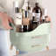 Organisateur de maquillage avec tiroirs, organisateur de soins de la peau pour meuble-lavabo, boîte de rangement avec poignée, grande vitrine de maquillage pour commode, comptoir de salle de bain