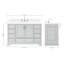 Meuble-lavabo simple avec plateau Abshire 55-93359357