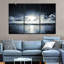 Dark Beach Sunset, ensemble de 3 pièces sur toile-503141703