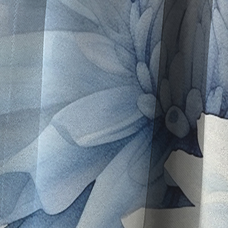 Brookview - Mums Floral Blackout Curtain - 1 Panels, L 52 po x L 90 po