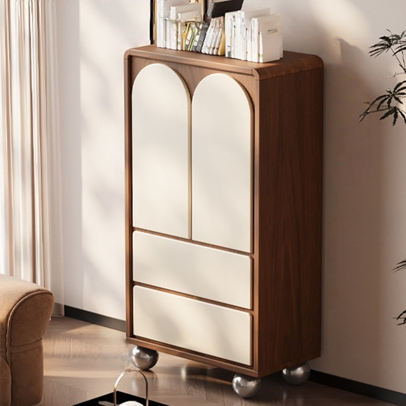 Armoire de rangement rétro en bois massif