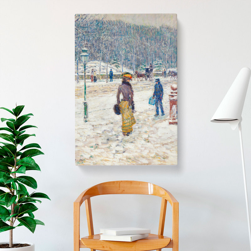 New York Street by Childe Hassam - Wrapped Canvas Painting, 60cm H x 40cm W x 3cm D