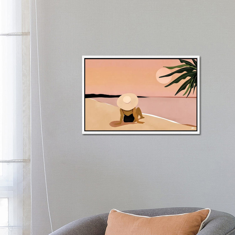 Beach Gaze by Bria Nicole - Print on Canvas, White Framed Canvas, 66.04 cm H x 45.72 cm W