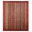 Aryana Wool Striped Area Rug in Red