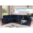 Eugene 4 Piece Upholstered Corduroy Sleeper Sectional Sofa With Storage Chaise-1600042117