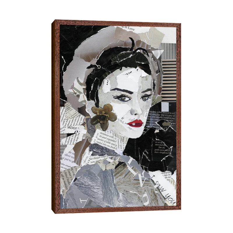 Runway Pause by Carol Robinson - Print on Canvas, 66.04 cm H x 45.72 cm W, Classic Brown Wood Framed