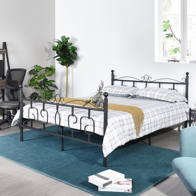 Albanese Solid Wood Bed, Double (4'6), Black