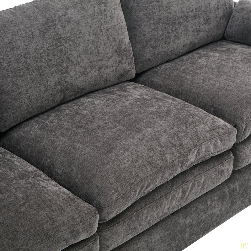 Ensemble de canapés confortables surdimensionnés Comfy Cloud Canapé double Coussin de groupe, Gris
