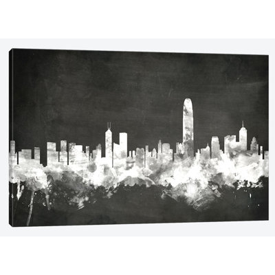 " Blackboard Skyline Series: Hong Kong, People's Republic Of China " by Michael Tompsett