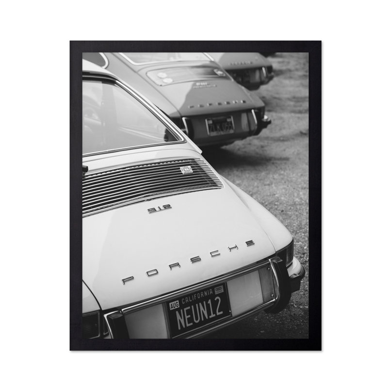 Voitures garées, Black Framed, Poster, 16"H x 20"W
