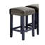 Ensemble de table de salle à manger 4 pièces 1X Table 3X Tabourets Siège rembourré Garniture cloutée Port USB et prise de courant