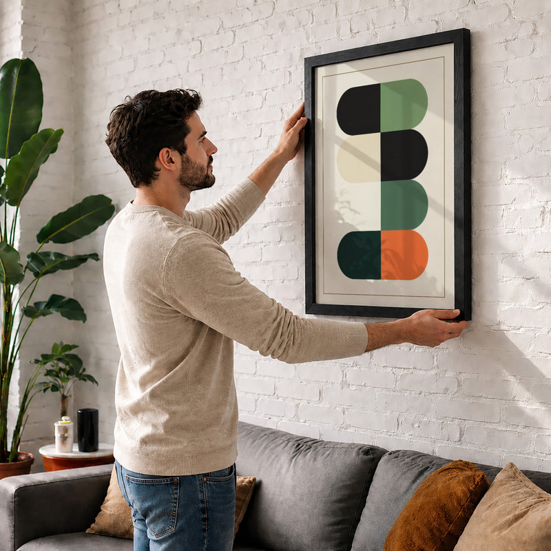 Colour Forms Minimalist - Print, A1 - 84.1 x 59.4 cm, Black