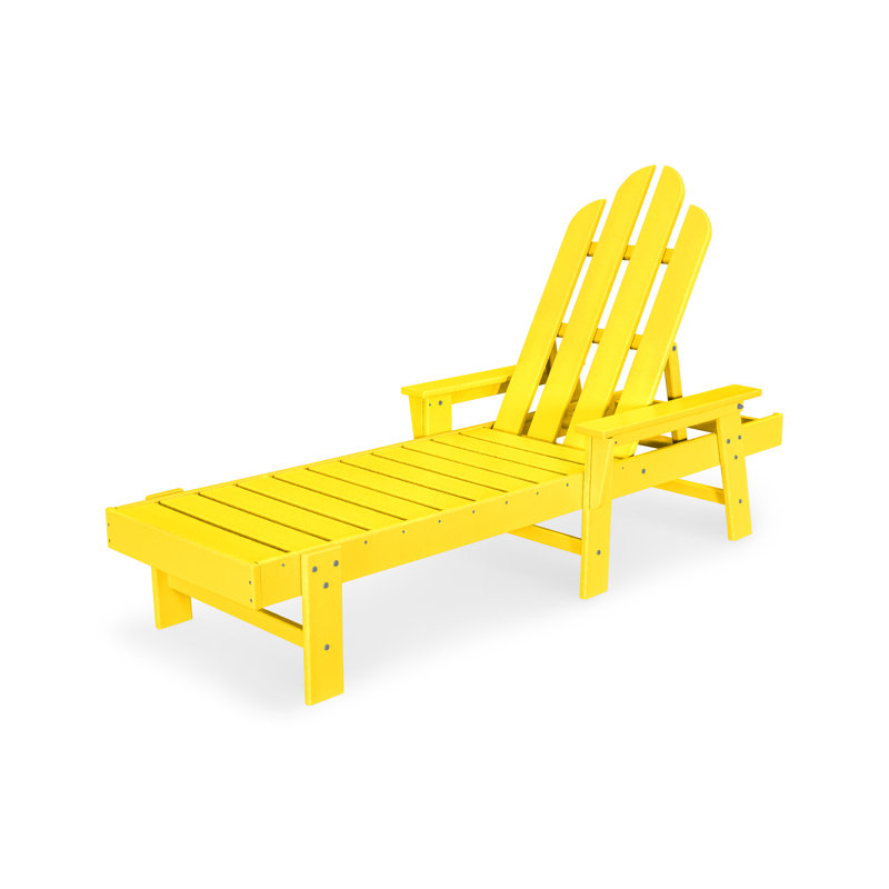 POLYWOOD Long Island Chaise, Lemon