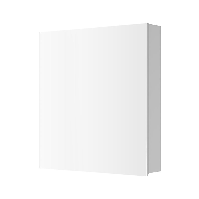 Pharmacie pour salle de bain 24 po x 26 po à miroir biseauté - Porte à ouverture à gauche, rangement spacieux, miroir, bois, charnières silencieuses, ouverture de porte d'armoire 24 po x 26 po, espace de rangement généreux, bois d'ingénierie