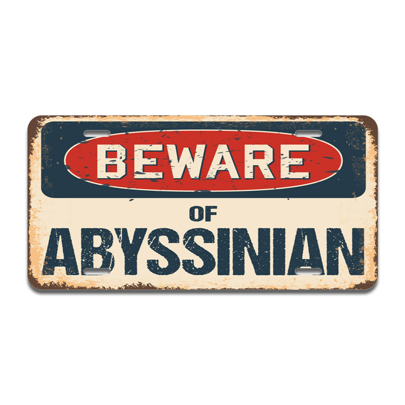 Cadre en aluminium «Beware of Abyssinian»