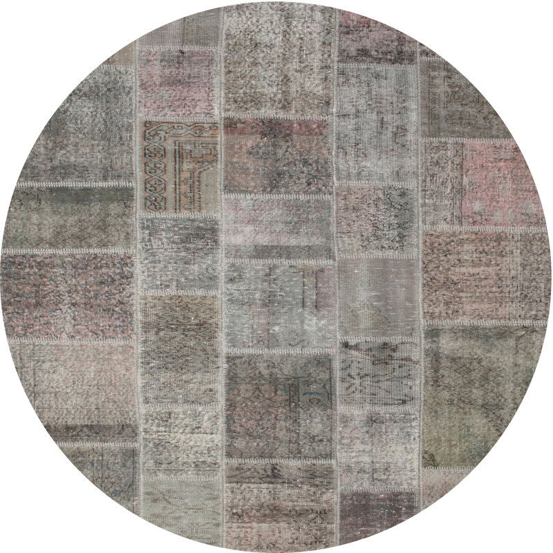 Statler Patchwork Indoor Rug, Round 7'