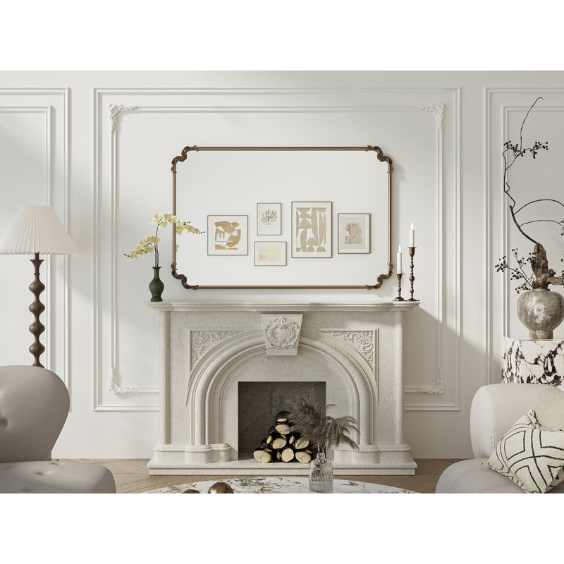 Miroir mural Genan, Or antique, 55 po x 36 po