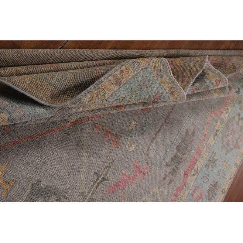 Vegetable Dye Oushak Turkish Area Rug 8