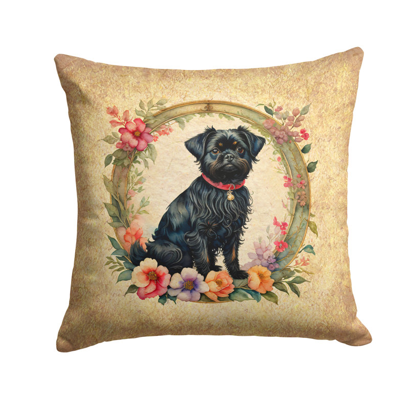 Coussin décoratif intérieur / extérieur en polyester , H 18 po x l 18 po x P 4 po