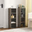 Étagère de rangement multimédia à 8 niveaux, armoire de rangement compacte CD DVD avec tablettes réglables, bibliothèque haute étroite pour le bureau à domicile, bibliothèque multifonctionnelle à deux étages