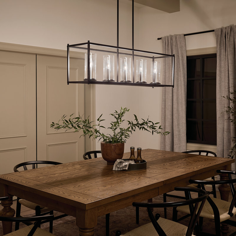 Lustre pour îlot de cuisine 5 lumières