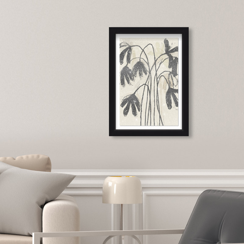 Tree Abstract Studio Print by Oliver Gal, 46.5"H x 31.5"W, Black Shadowbox