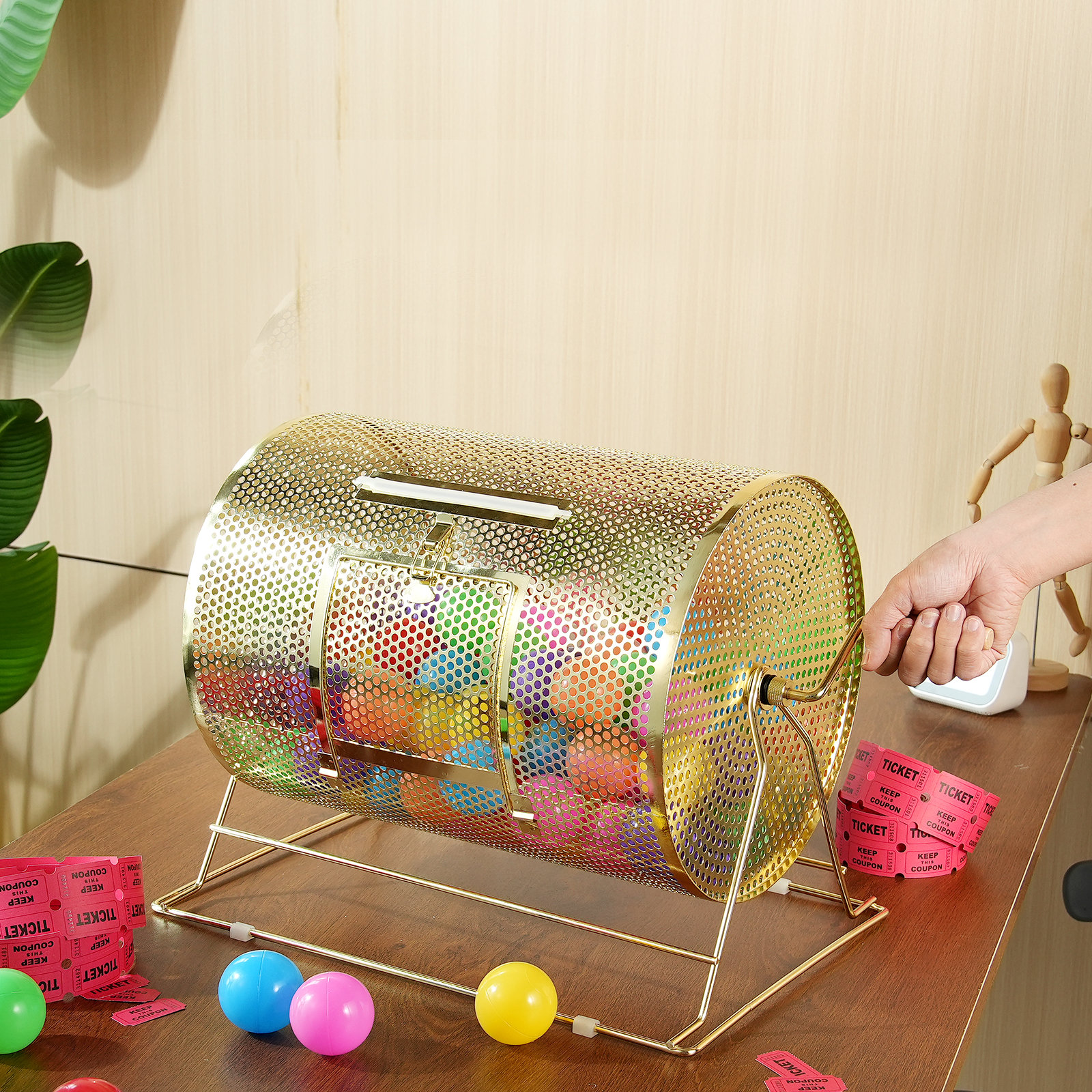 Accessory Raffle VEVOR Raffle Drum, Holds 5000 Tickets or 200 Ping Pong Balls, | Wayfair