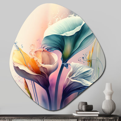 Musquee - Calla Lily Nebula Shape Assymterical Metal Wall Art