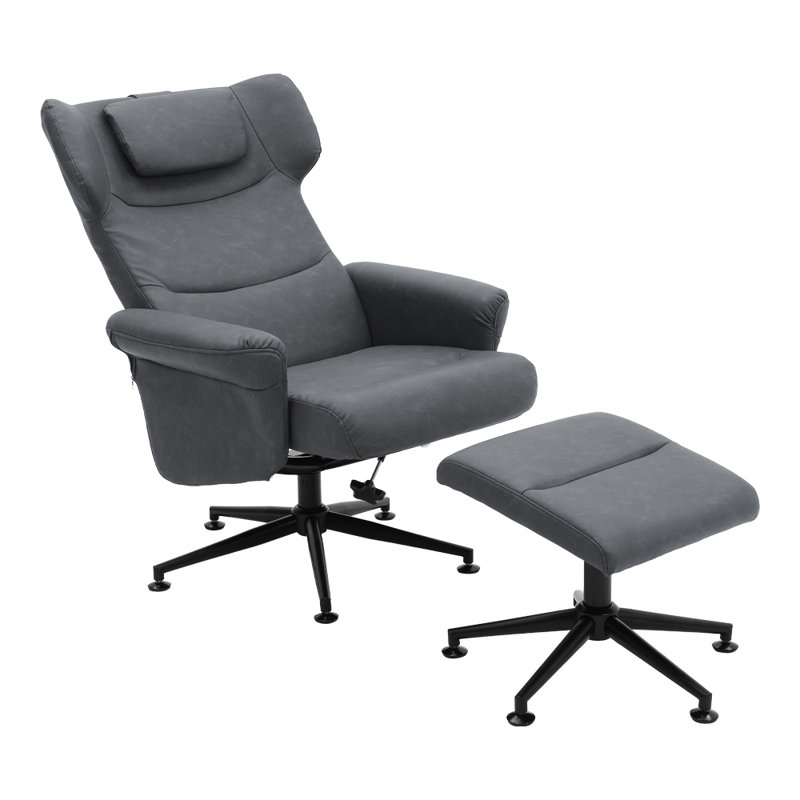 Bertolt Faux Leather Swivel Accent Chair