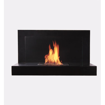 BioFlame 35.4 " W Stainless Steel Bio-Ethanol Fireplace