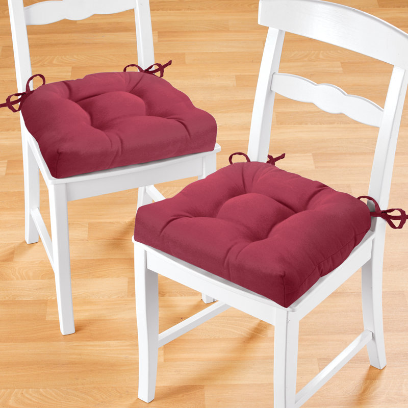 Coussin de chaise 2 pièces Winston Porter, Rouge