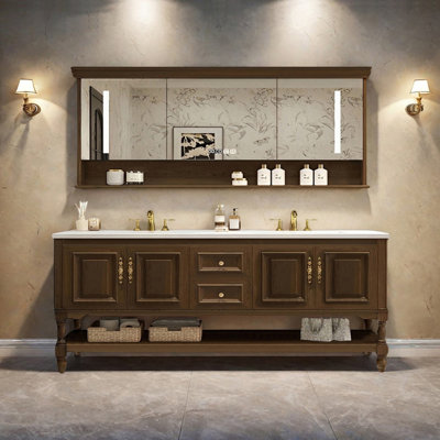 American country style rest room bathroom cabinet