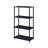 Industrial Style Black Metal 4 Tier Bookcase With 15Mm Panel And 1" X 0.6Mm Tube, Design Shelf Bookshelf Thickness-122505509