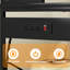 Support pour 5 boulangeries avec prises électriques, support à micro-ondes de 39 po, bar à café, tablette de rangement pour la gestion efficace de l'espace de comptoir - bois d'ingénierie noir, 45 lb, 150 lb par niveau-128935120