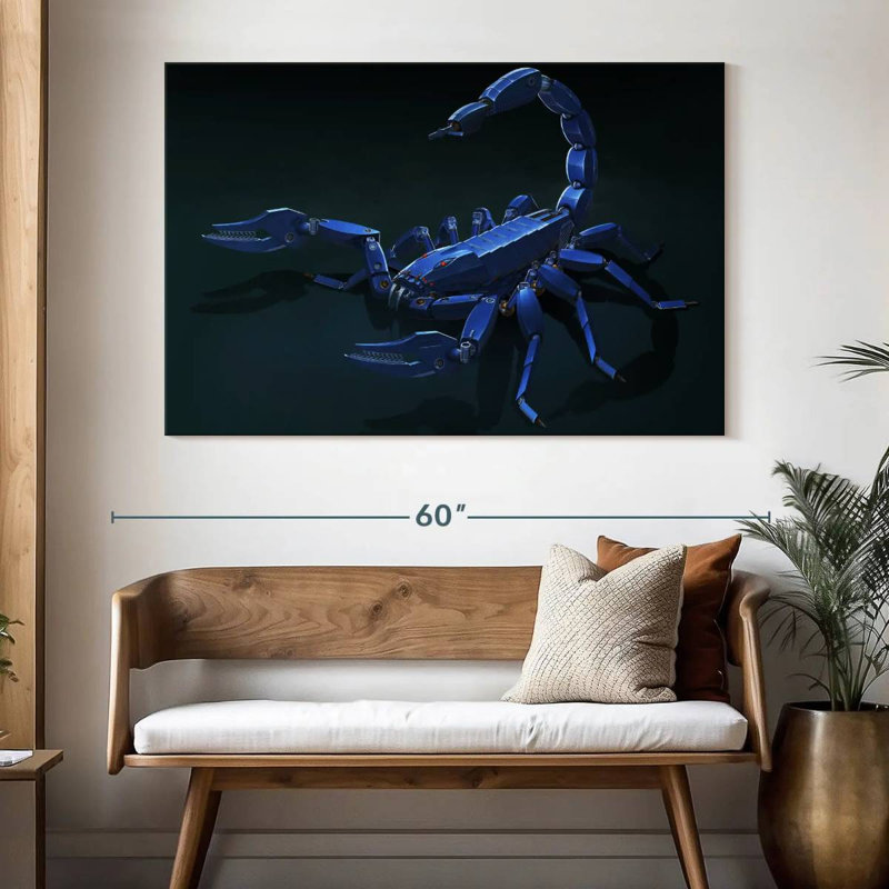 Scorpion en métal Kelan, H 34 po x l 51 po