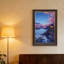 Art mural sur toile en forme de cerisier rose sur un pont en bois et une montagne-755250840