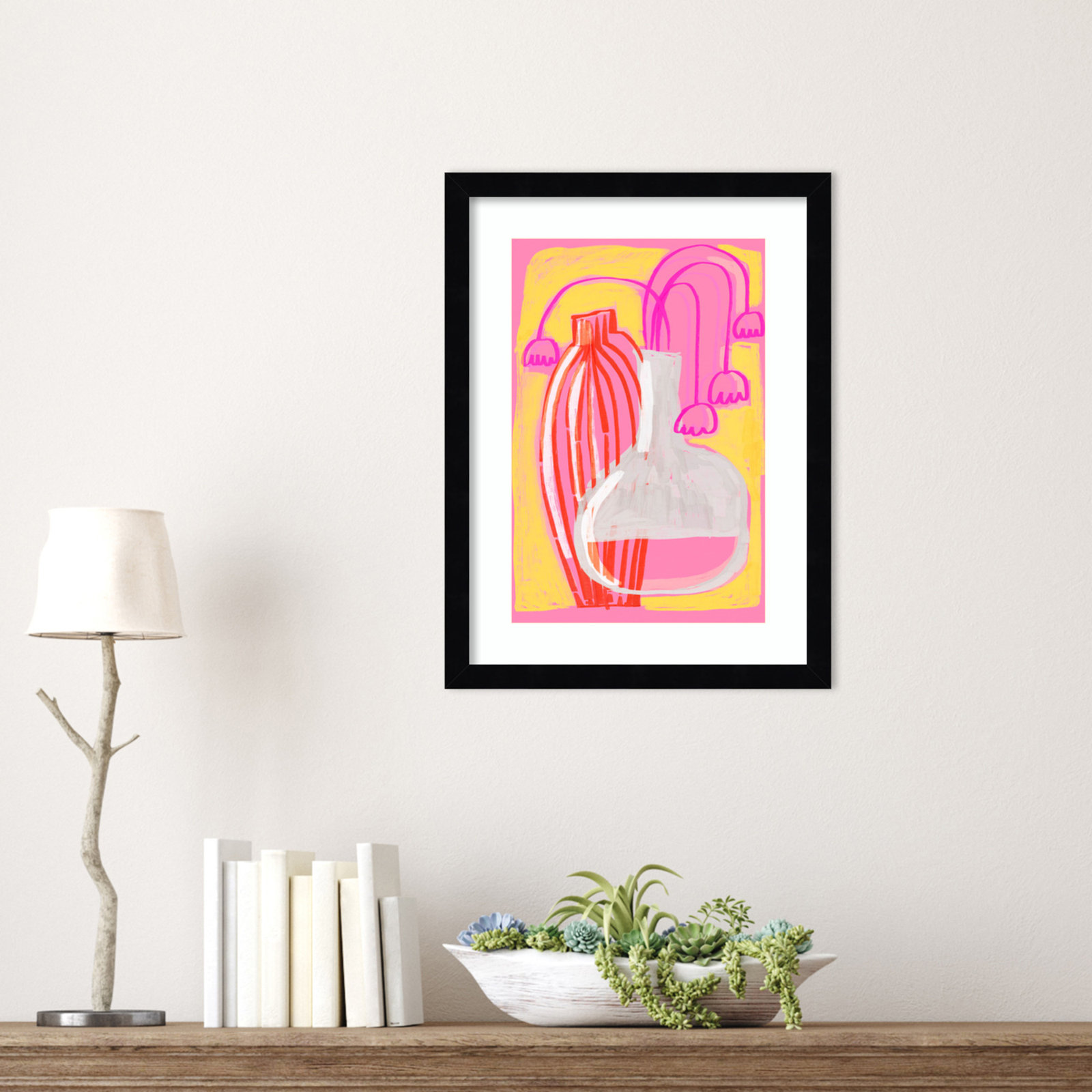 Galya "Neon Still Life No. 5" Print, Black, 17" H x 13" W