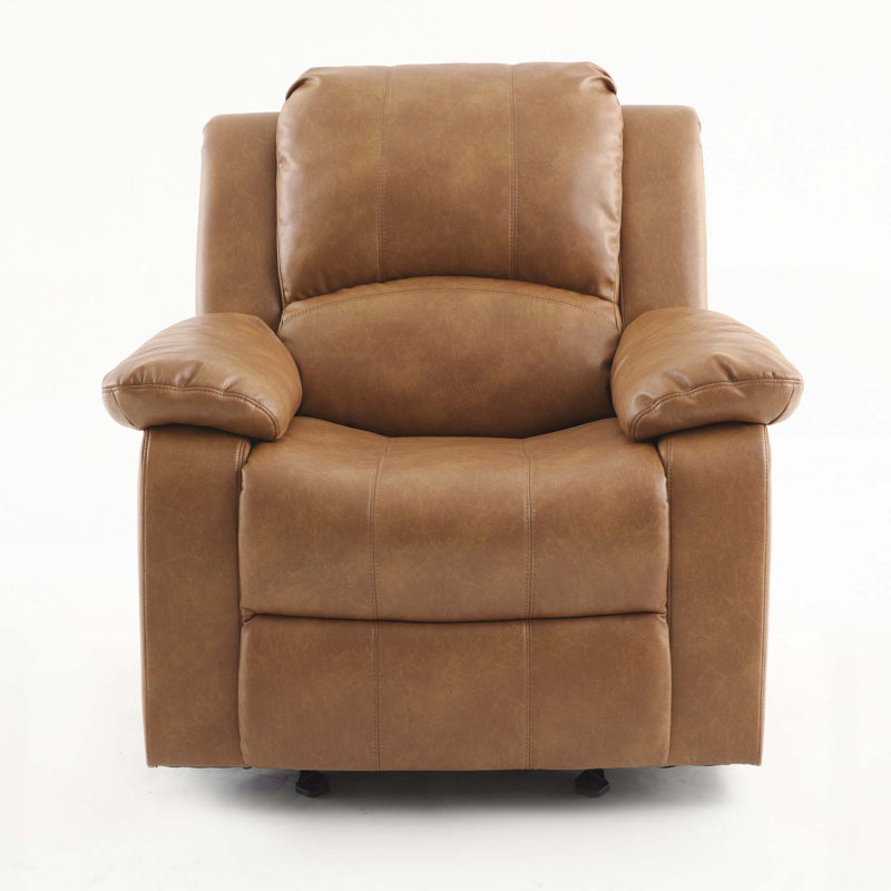 Fauteuil inclinable et oscillant en cuir Charlotte
