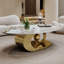 Table basse moderne en faux marbre