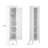 Benicio Freestanding Linen Accent Tower Cabinet with Faux Louvred Doors and Adjustable Shelf-355537215