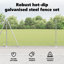 Vidaxl Chain Link Fence With 7 Flanged Posts Galvanised Steel-114858386-114858395